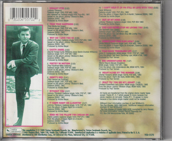 Johnny Tillotson : Poetry in Motion The Best Of (CD, Comp)