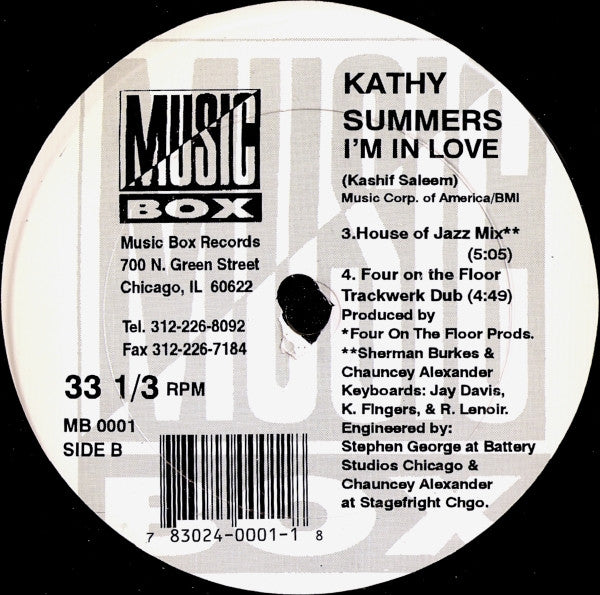 Kathy Summers : I'm In Love (12")