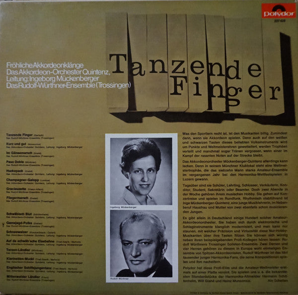 Akkordeon-Orchester Quintenz, Rudolf Würthner Und Sein Orchester : Tanzende Finger (LP, Album)