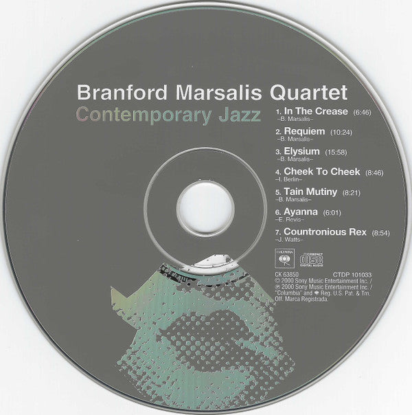 Branford Marsalis Quartet : Contemporary Jazz (CD, Album)