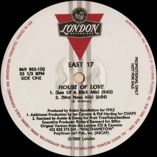 East 17 : House Of Love (12", Promo)