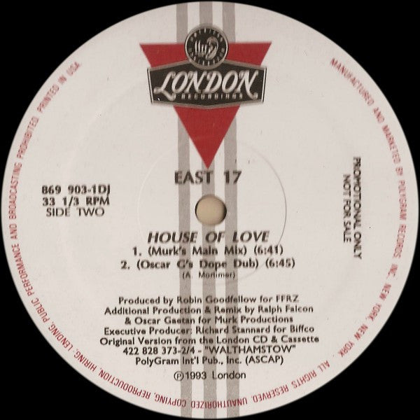 East 17 : House Of Love (12", Promo)