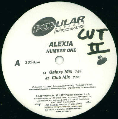 Alexia : Number One (12", Promo)
