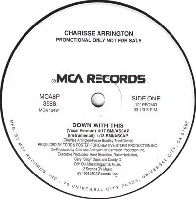 Charisse Arrington : Down With This (12", Promo)