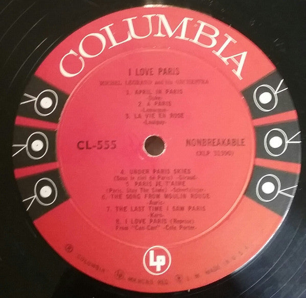Michel Legrand Et Son Orchestre : I Love Paris (LP, Album, Mono, RP, Hol)