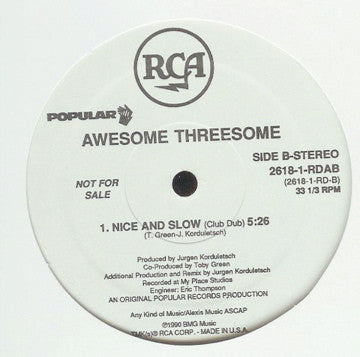 Awesome Threesome : Nice And Slow (12", Promo)