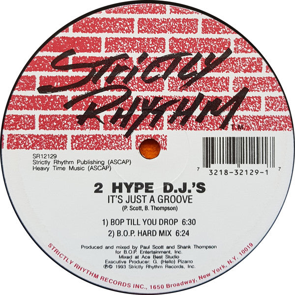2 Hype D.J.'s : It's Just A Groove (12")