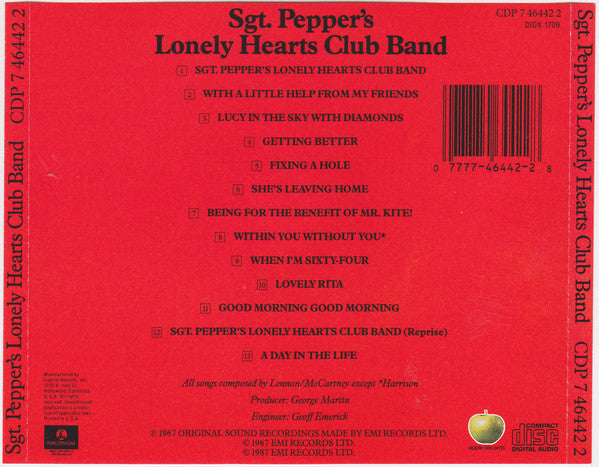 The Beatles : Sgt. Pepper's Lonely Hearts Club Band (CD, Album, RE)