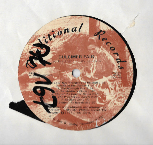 Leo Kretzner / Jay Leibovitz : Dulcimer Fair (LP, Album)