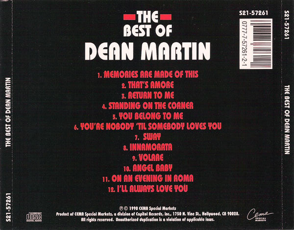 Dean Martin : The Best Of Dean Martin (CD, Comp)