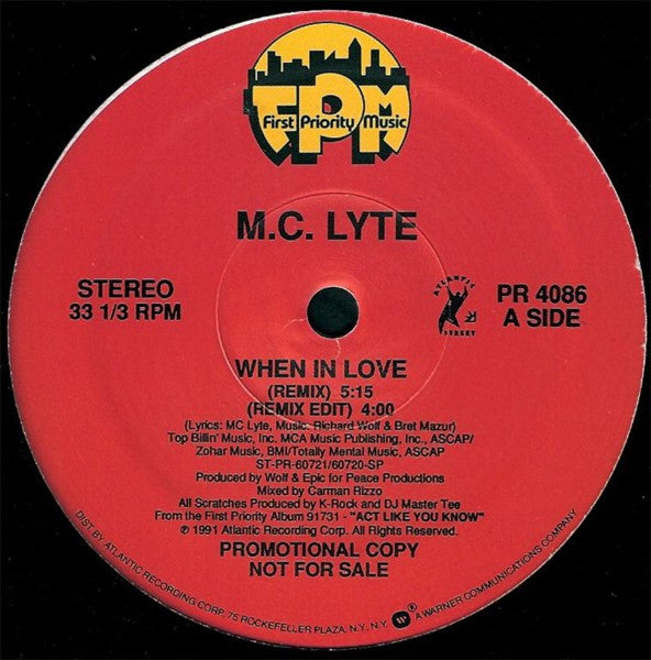 MC Lyte : When In Love (12", Promo)