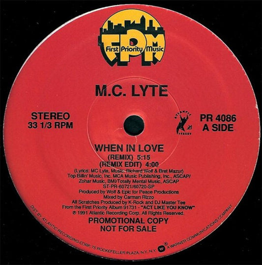 MC Lyte : When In Love (12", Promo)