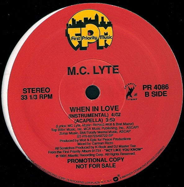 MC Lyte : When In Love (12", Promo)