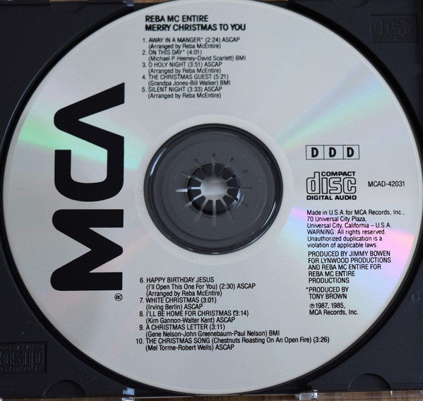 Reba McEntire : Merry Christmas To You (CD, Album, RP, San)
