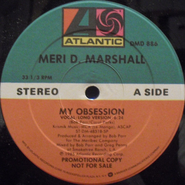 Meri D. Marshall : My Obsession (12", Promo)