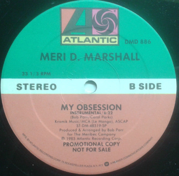 Meri D. Marshall : My Obsession (12", Promo)