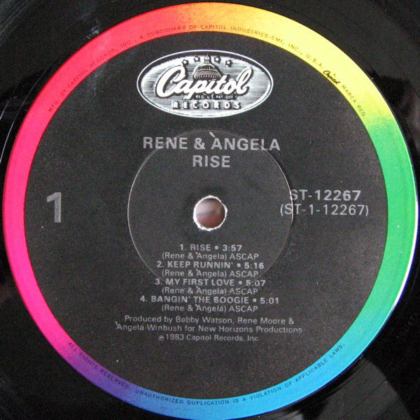René & Angela : Rise (LP, Album)