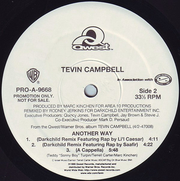 Tevin Campbell : For Your Love / Another Way (12", Promo)