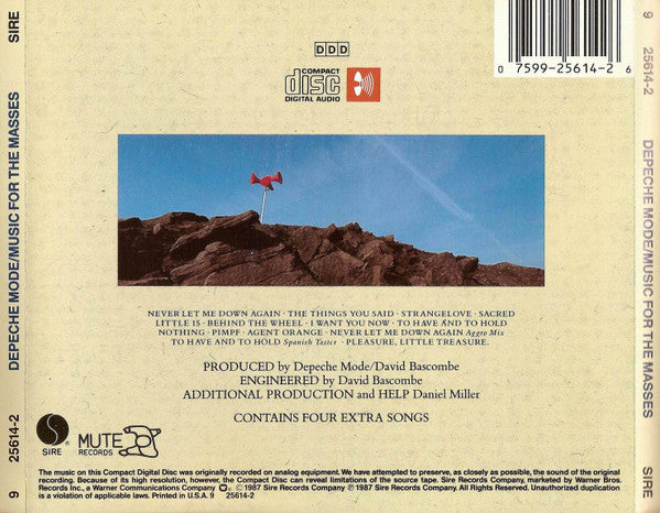 Depeche Mode : Music For The Masses (CD, Album, RE, ARC)