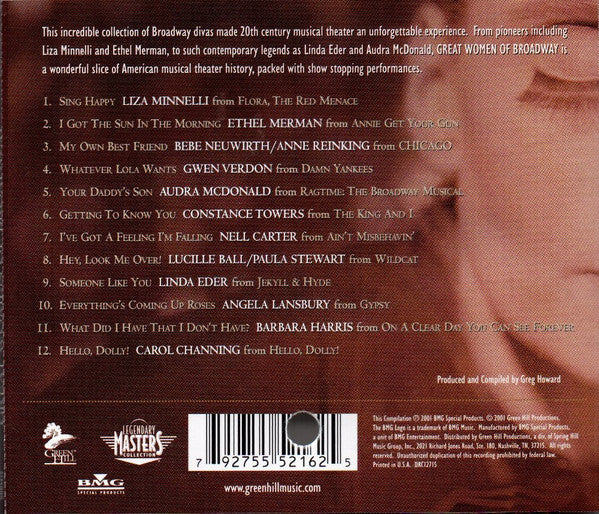 Various : Great Women Of Broadway (CD, Comp)