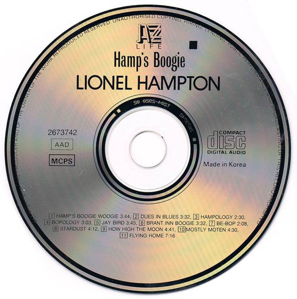 Lionel Hampton : Hamp's Boogie (CD, Album, Comp, Mono)