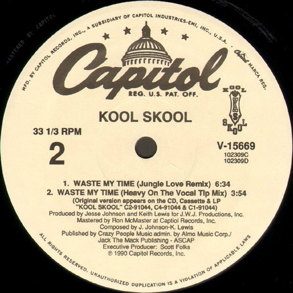 Kool Skool : Waste My Time (12")
