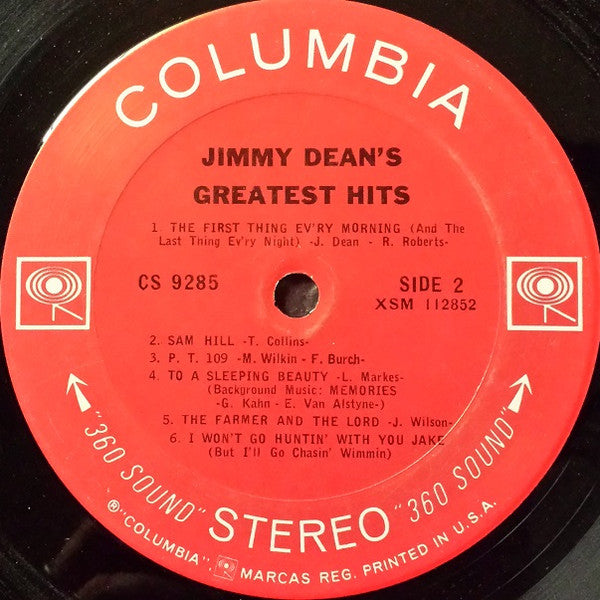 Jimmy Dean : Greatest Hits (LP, Comp, Ter)