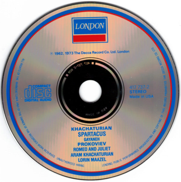 Aram Khatchaturian / Sergei Prokofiev - Lorin Maazel : Spartacus / Gayaneh / Romeo & Juliet (CD, Album)