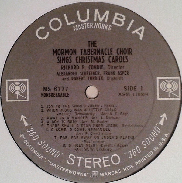 Mormon Tabernacle Choir, Richard P. Condie : Sings Christmas Carols (LP, Album)