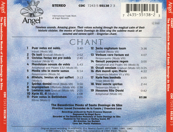 Coro De Monjes Del Monasterio De Santo Domingo De Silos : Chant (CD, Comp)