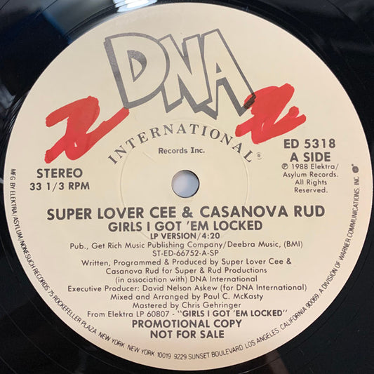 Super Lover Cee & Casanova Rud : Girls I Got 'Em Locked (12", Single, Promo)