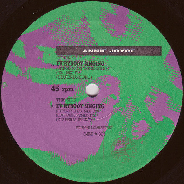 Annie Joice : Ev'rybody Singing (12")