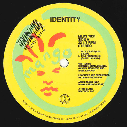 Identity (6) : Fele (Crack) / Rude Boy (12")