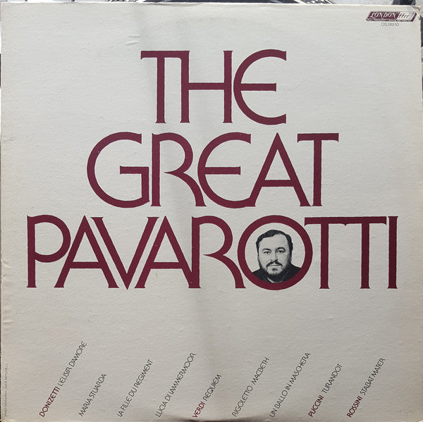 Luciano Pavarotti : The Great Pavarotti (LP, Comp, RE)