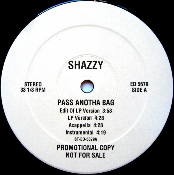 Shazzy : Pass Anotha Bag (12", Promo)