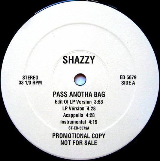 Shazzy : Pass Anotha Bag (12", Promo)