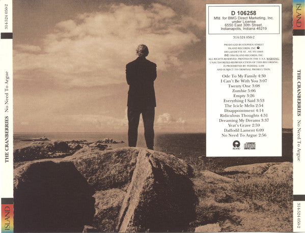 The Cranberries : No Need To Argue (CD, Album, Club)