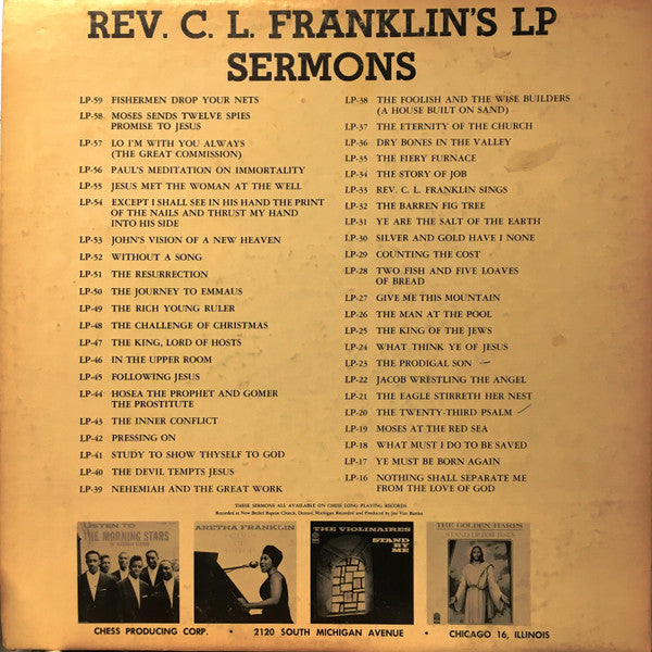 Reverend C.L. Franklin : The Twenty Third Psalm (LP, Mono)