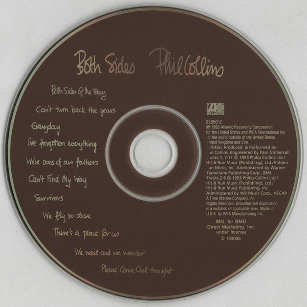 Phil Collins : Both Sides (CD, Album, Club)