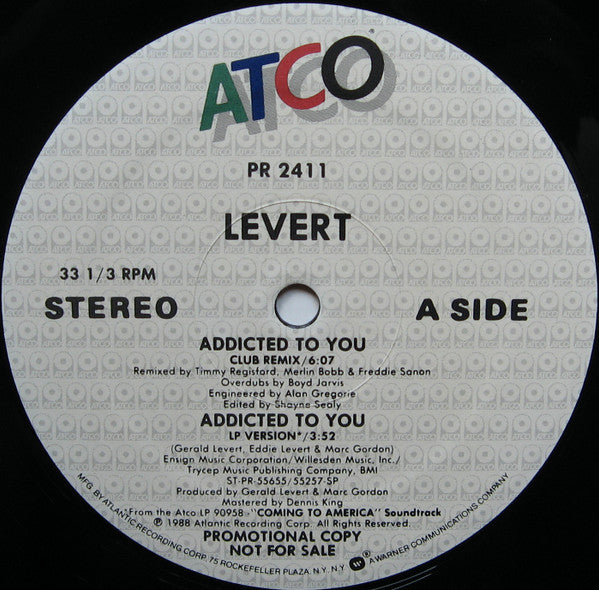 LeVert : Addicted To You (12", Promo)