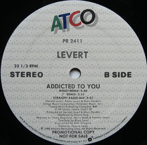 LeVert : Addicted To You (12", Promo)