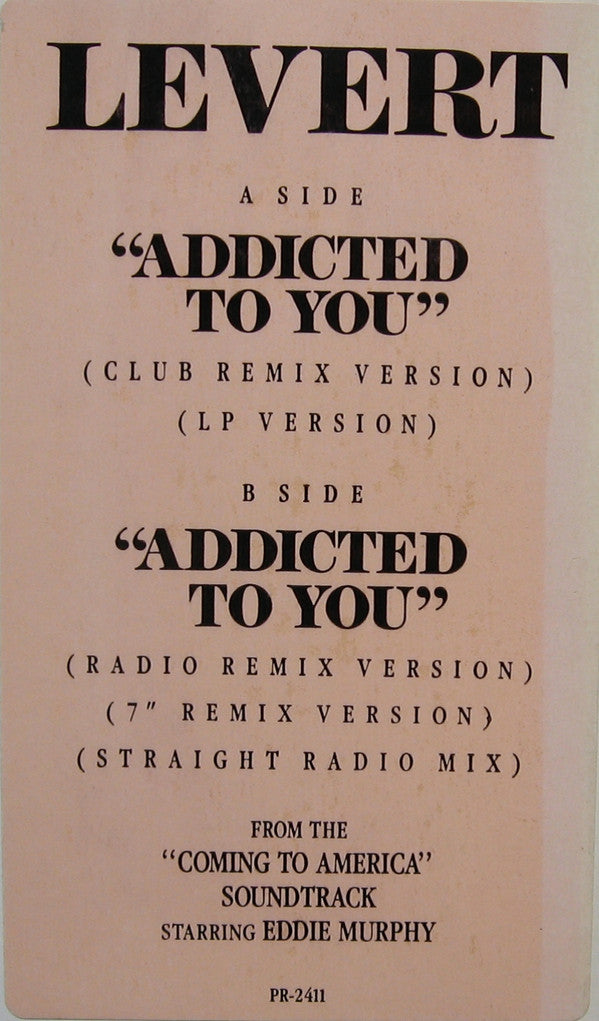 LeVert : Addicted To You (12", Promo)