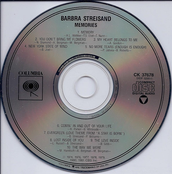 Barbra Streisand : Memories (CD, Comp, RE)