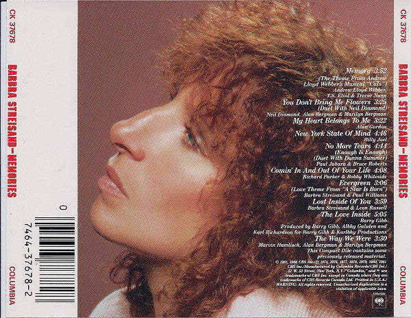 Barbra Streisand : Memories (CD, Comp, RE)