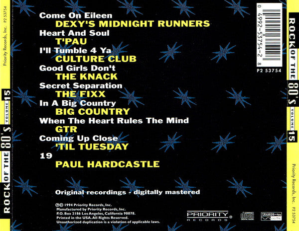 Various : Rock Of The 80's Volume 15 (CD, Comp)