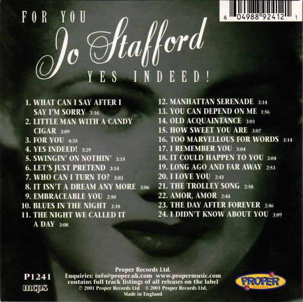 Jo Stafford : Yes Indeed! (4xCD + Box, Comp)