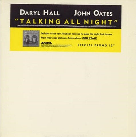 Daryl Hall & John Oates : Talking All Night (12", Maxi, Promo)