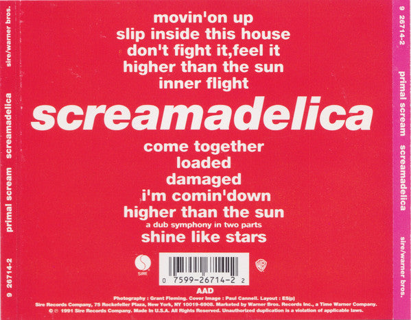 Primal Scream : Screamadelica (CD, Album, ARC)
