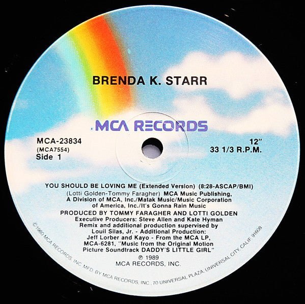 Brenda K. Starr : You Should Be Loving Me (12" Version) (12", Single)