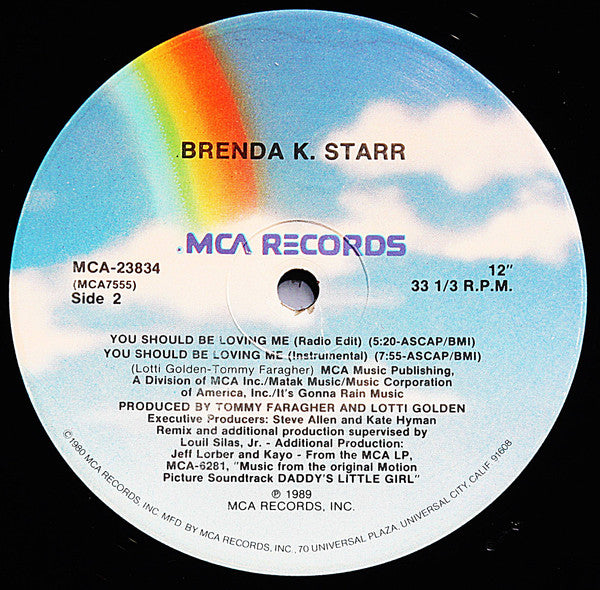 Brenda K. Starr : You Should Be Loving Me (12" Version) (12", Single)
